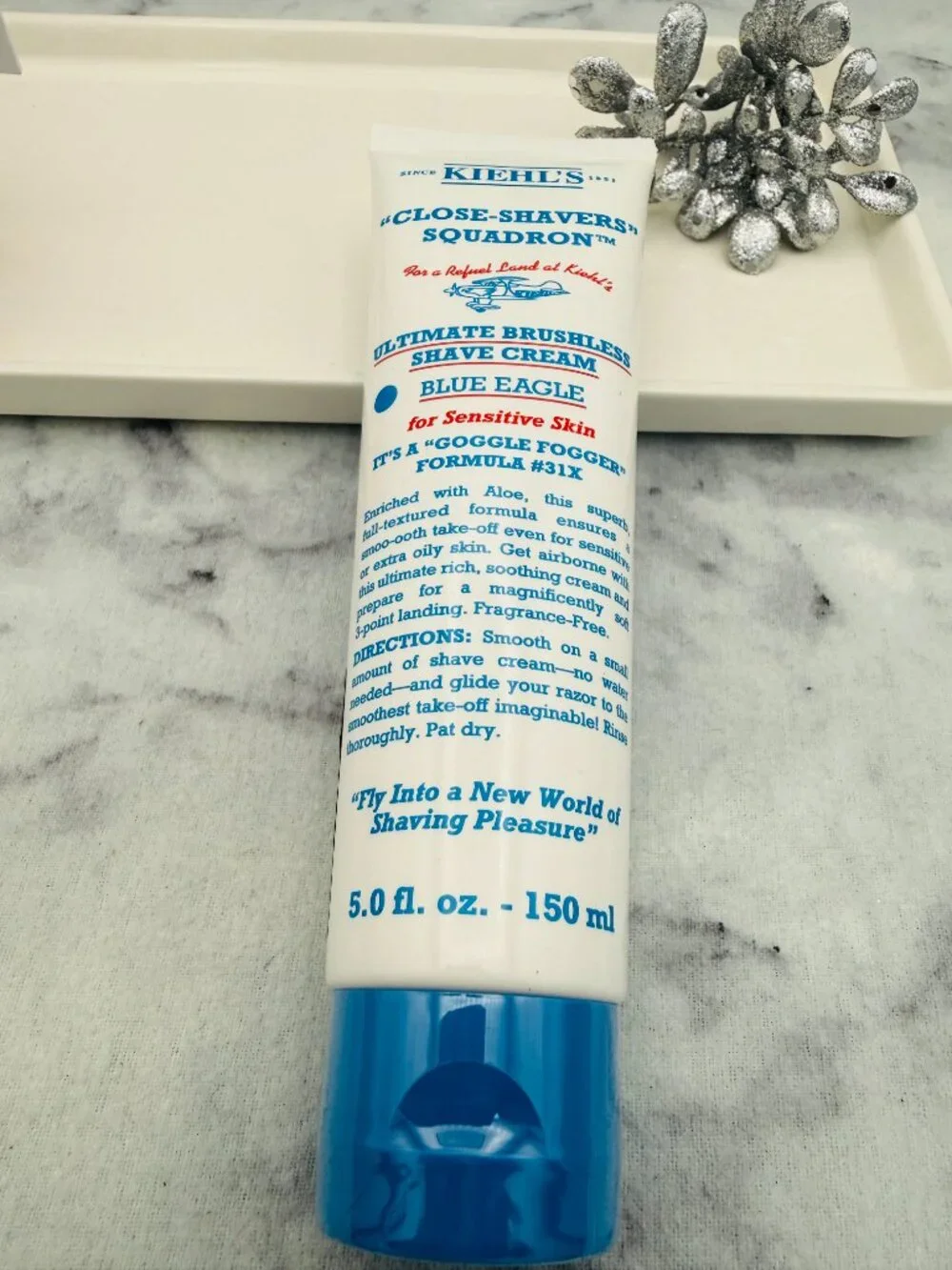 Kiehls Skincare,Ultimate Brushless Shave Cream Blue Eagle-Full Size150ml,5oz-NEW